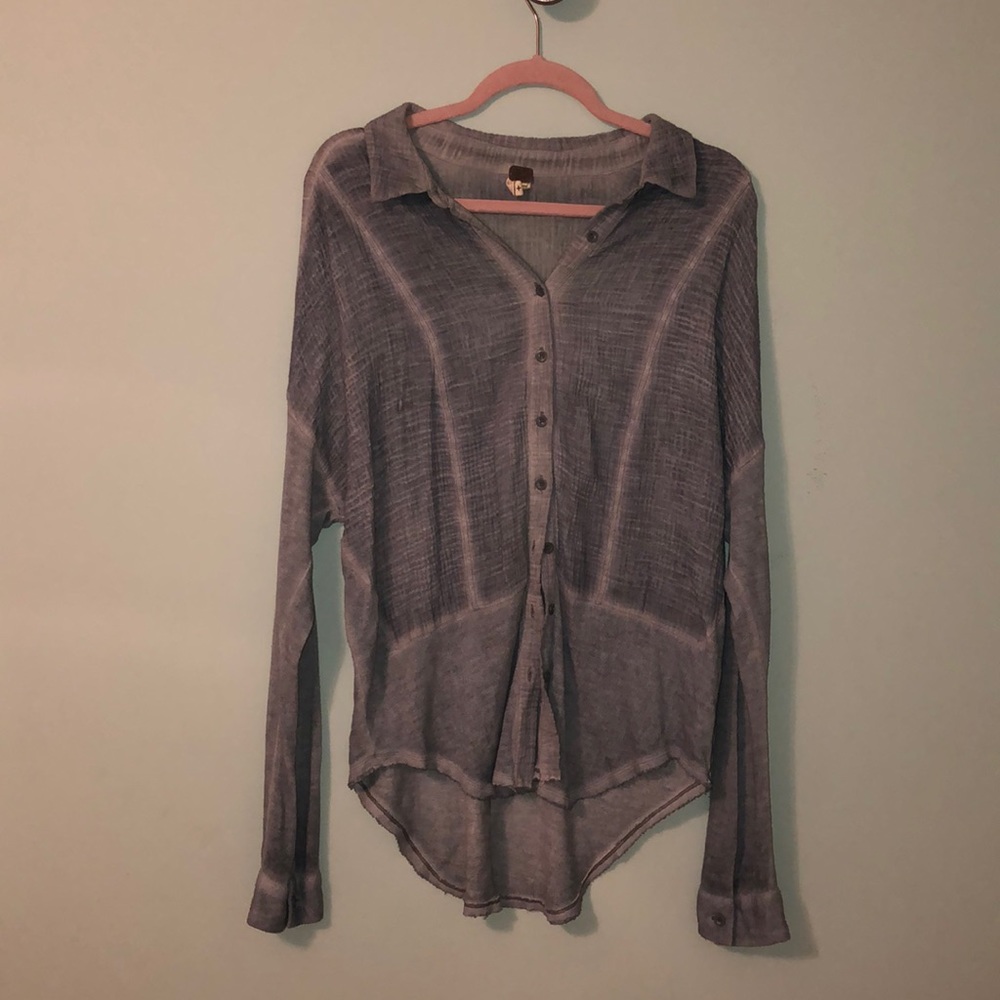 Free People Tunic/Button Up Blouse